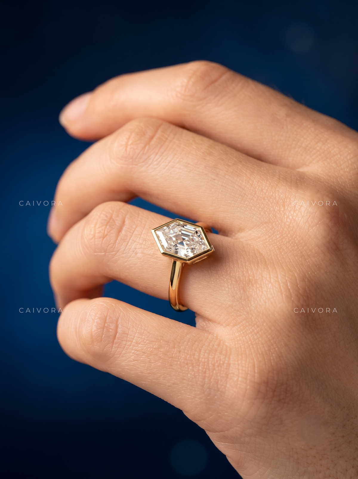 Geometric Sophistication with a Hexagon Cut Center