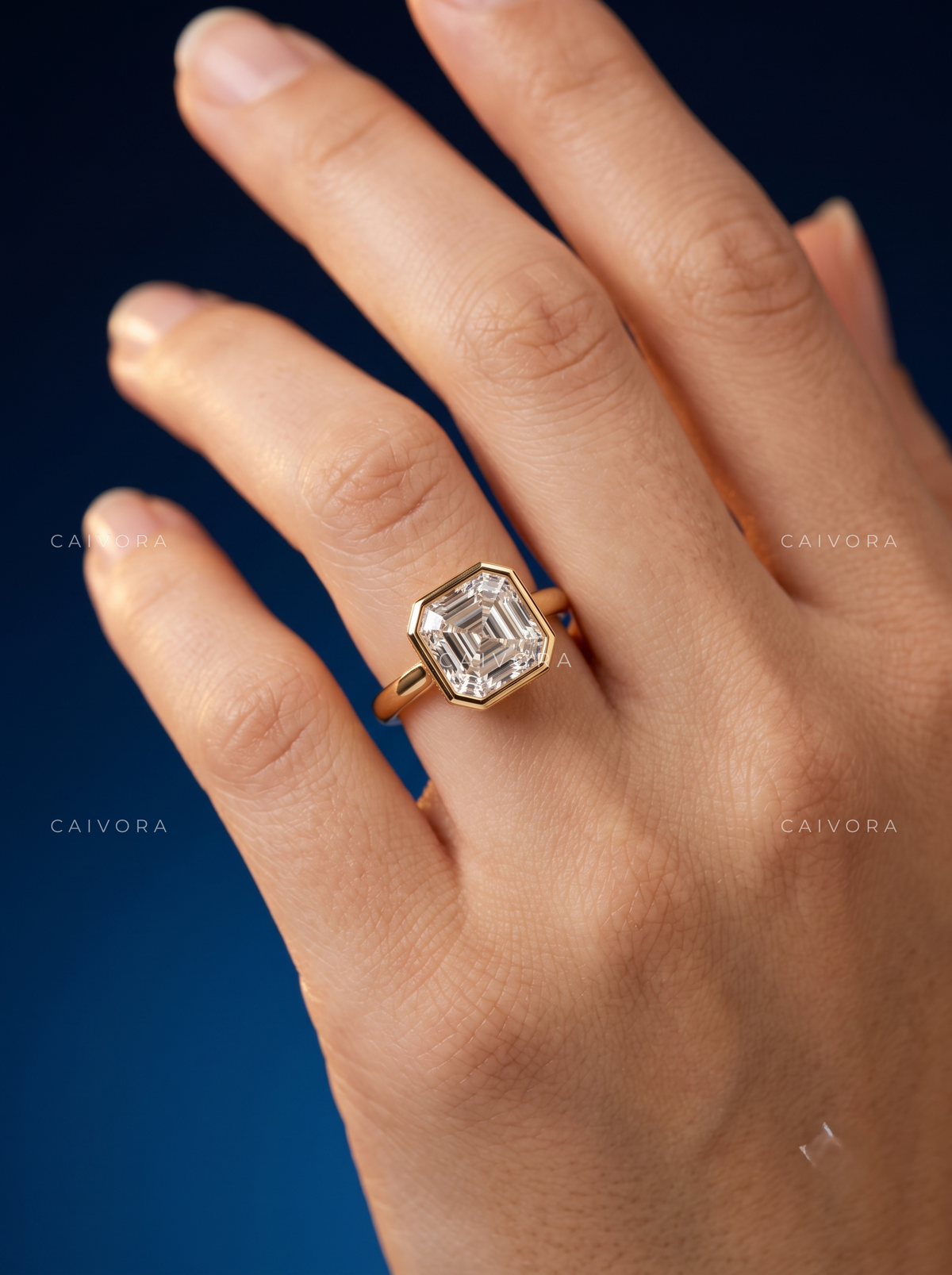 Art Deco Character with an Asscher Cut Center
