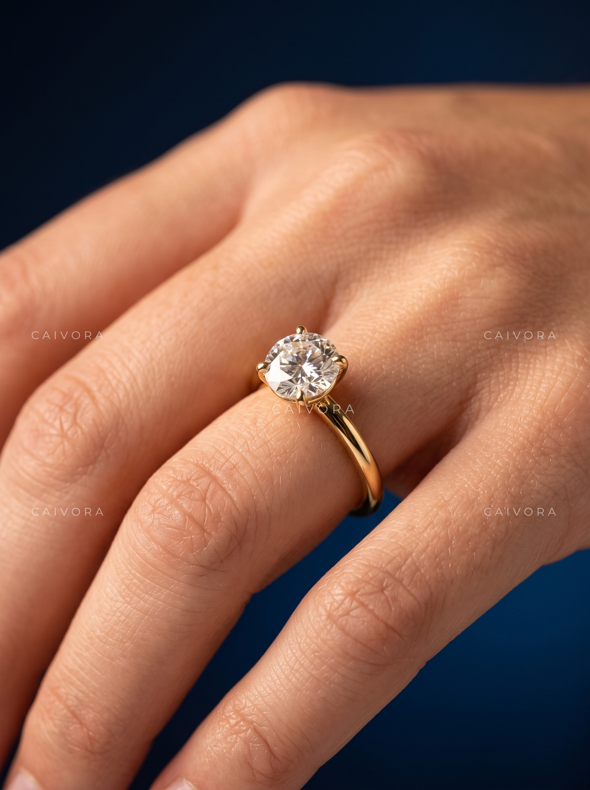 Portuguese Cut Four Prong Solitaire Engagement Ring