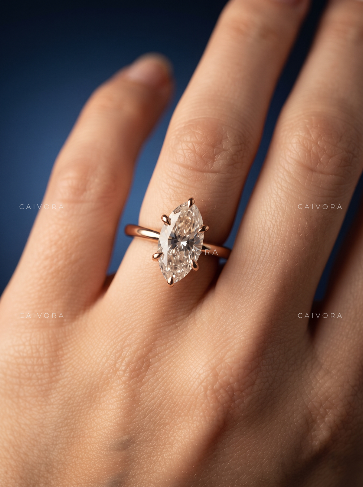 Graceful Tapered Cathedral Engagement Ring with an Oval Cut Center