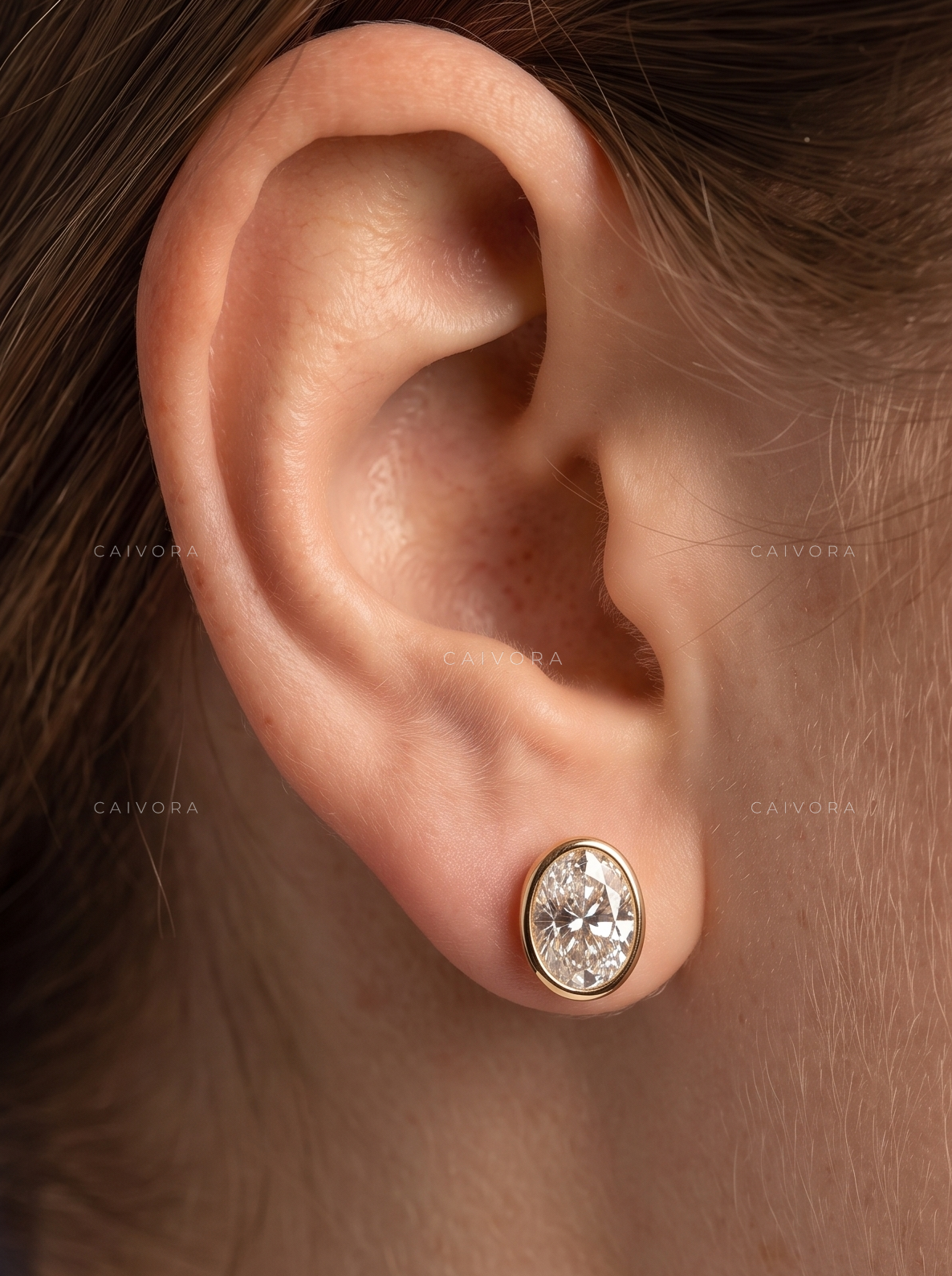 The Elara Oval Solitaire Studs