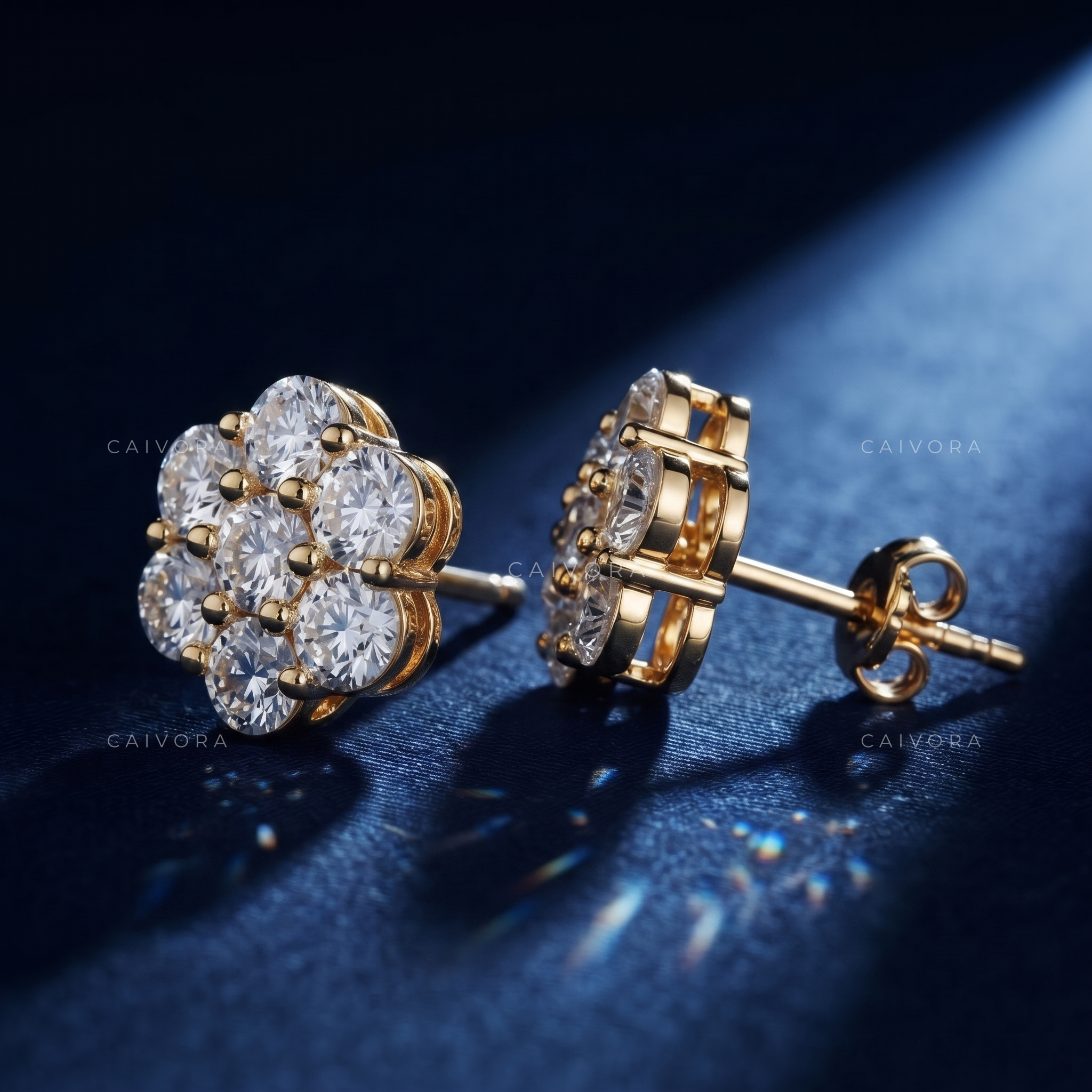 Radiant Petal Cluster Fine Jewelry Earrings