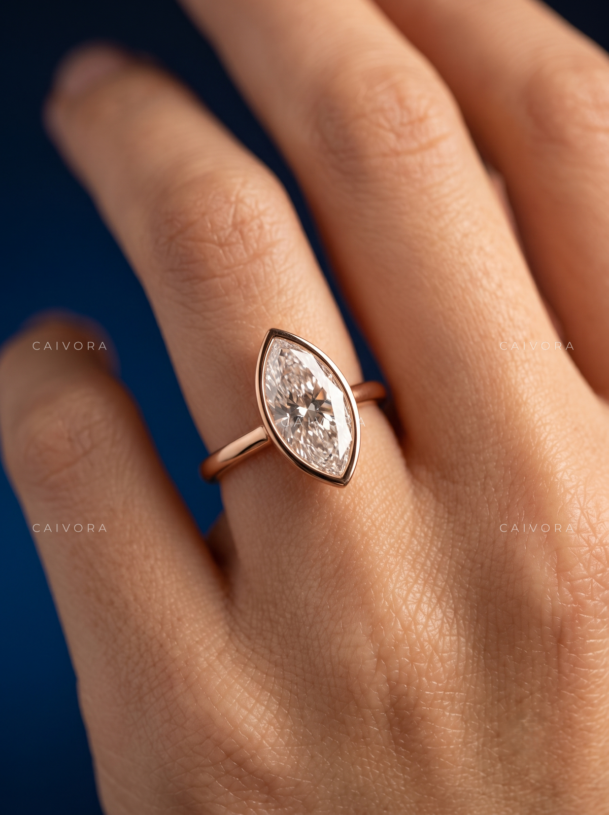 Elongated Grace with a Marquise Cut Center