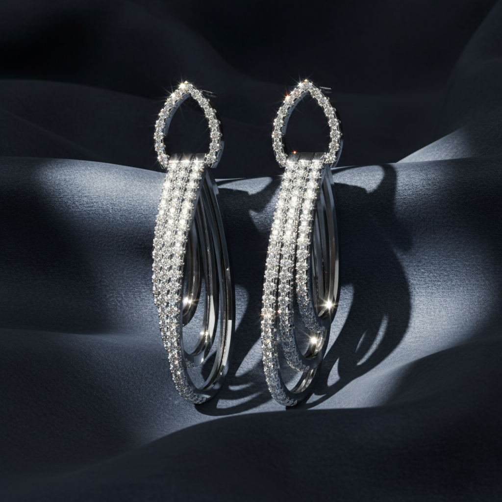 Arresting Multi-Hoop Statement Earrings
