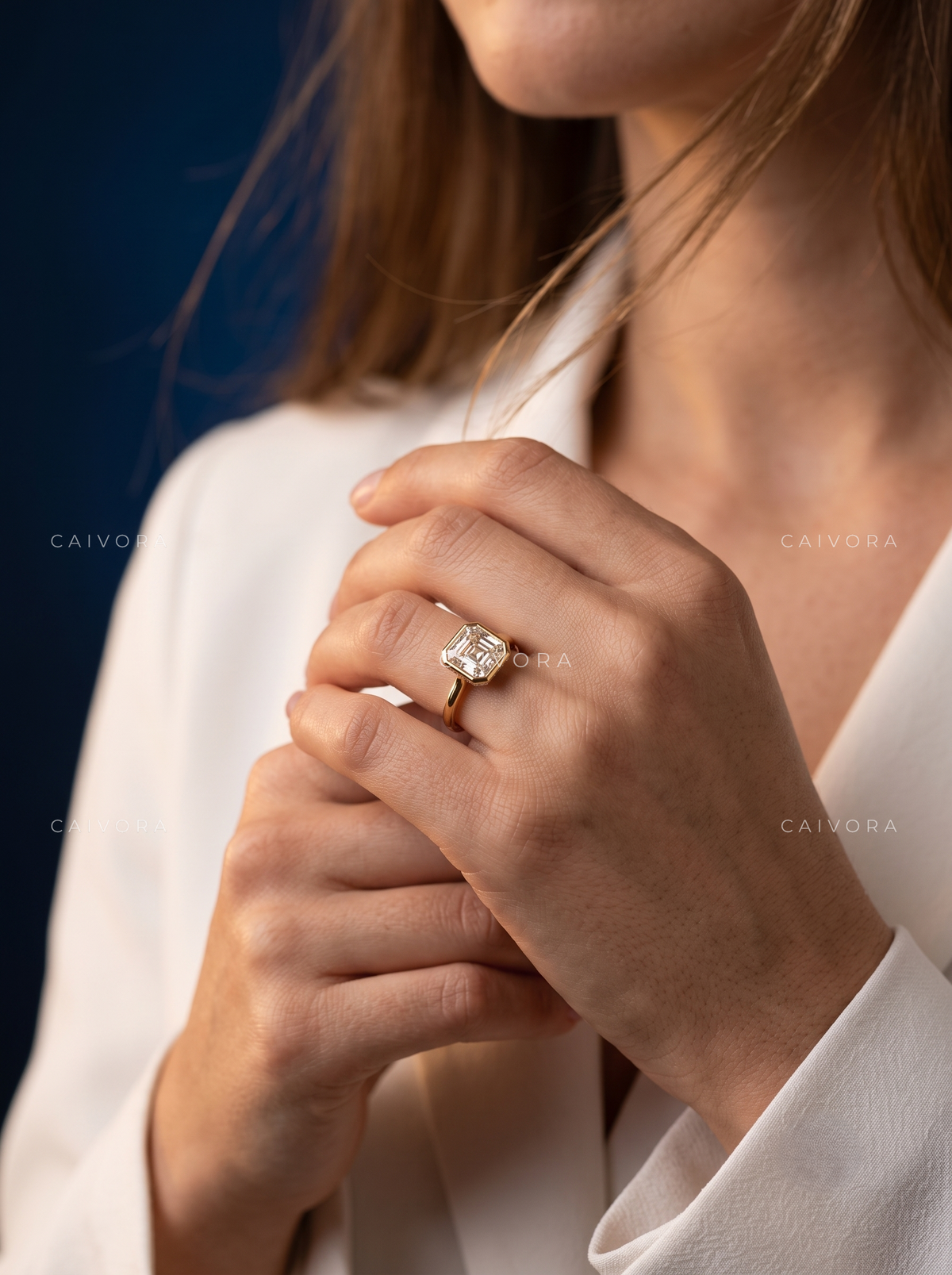 Art Deco Character with an Asscher Cut Center
