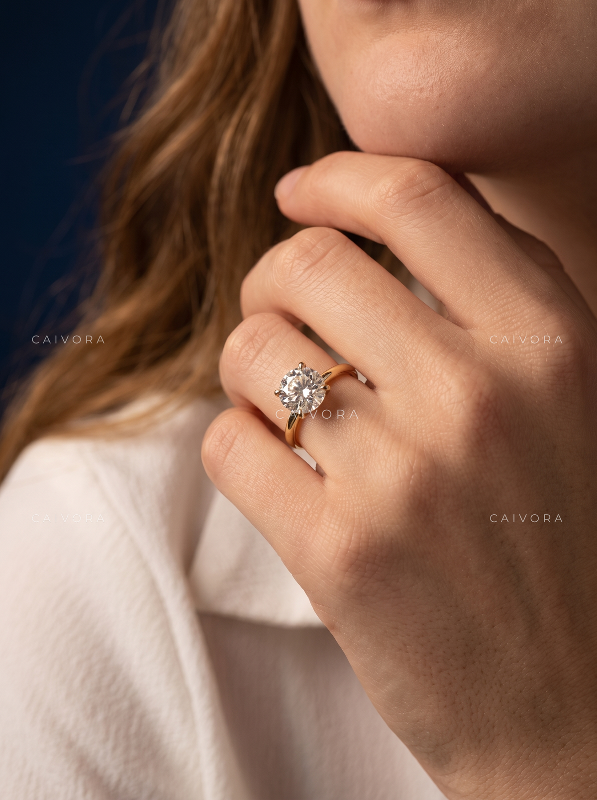 Portuguese Cut Four Prong Solitaire Engagement Ring