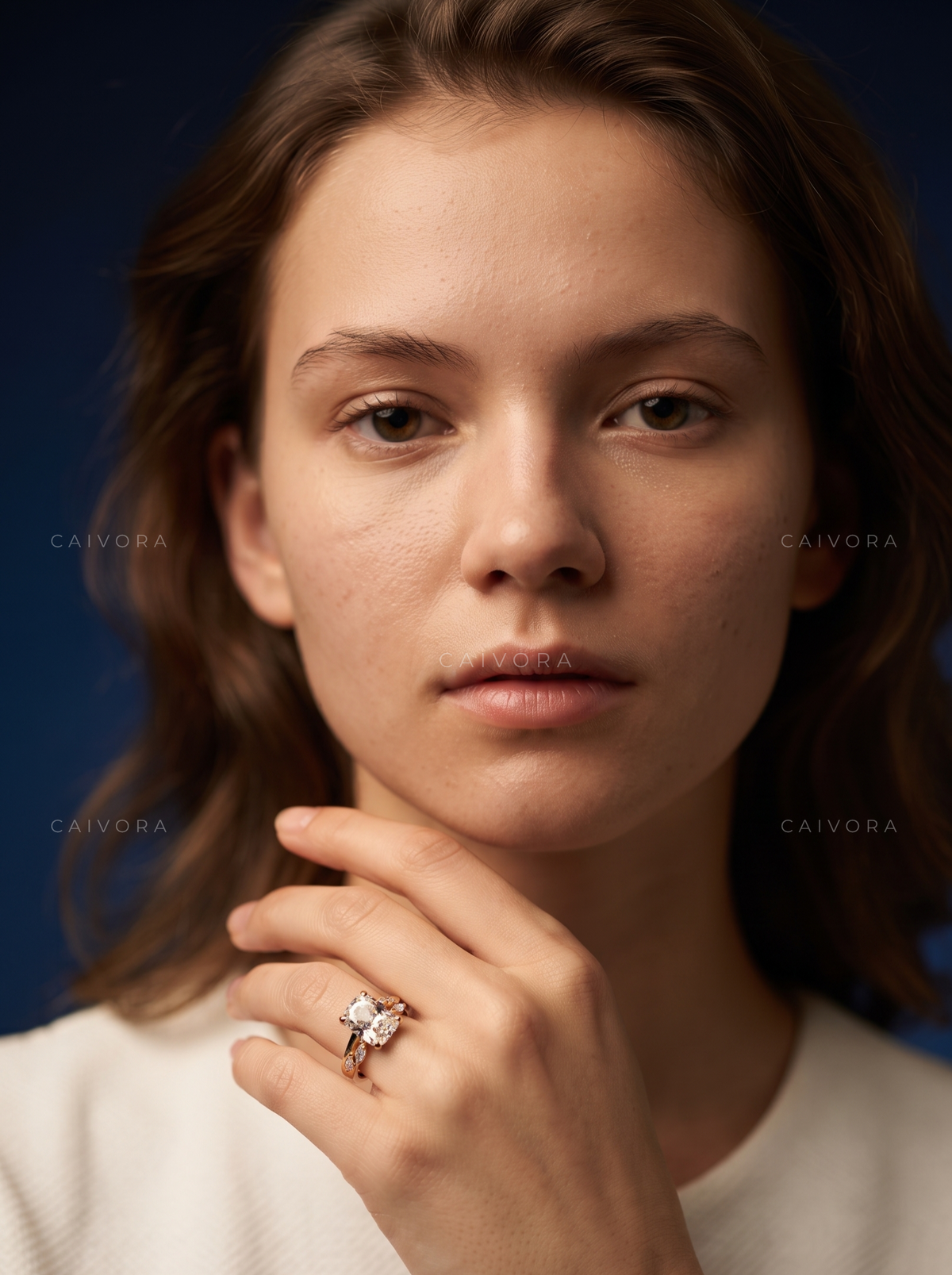Cushion Cut Diamond Ring with Intertwined Twist Band