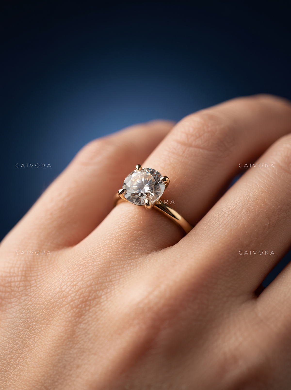 Round Cut Four Prong Classic Solitaire Engagement Ring
