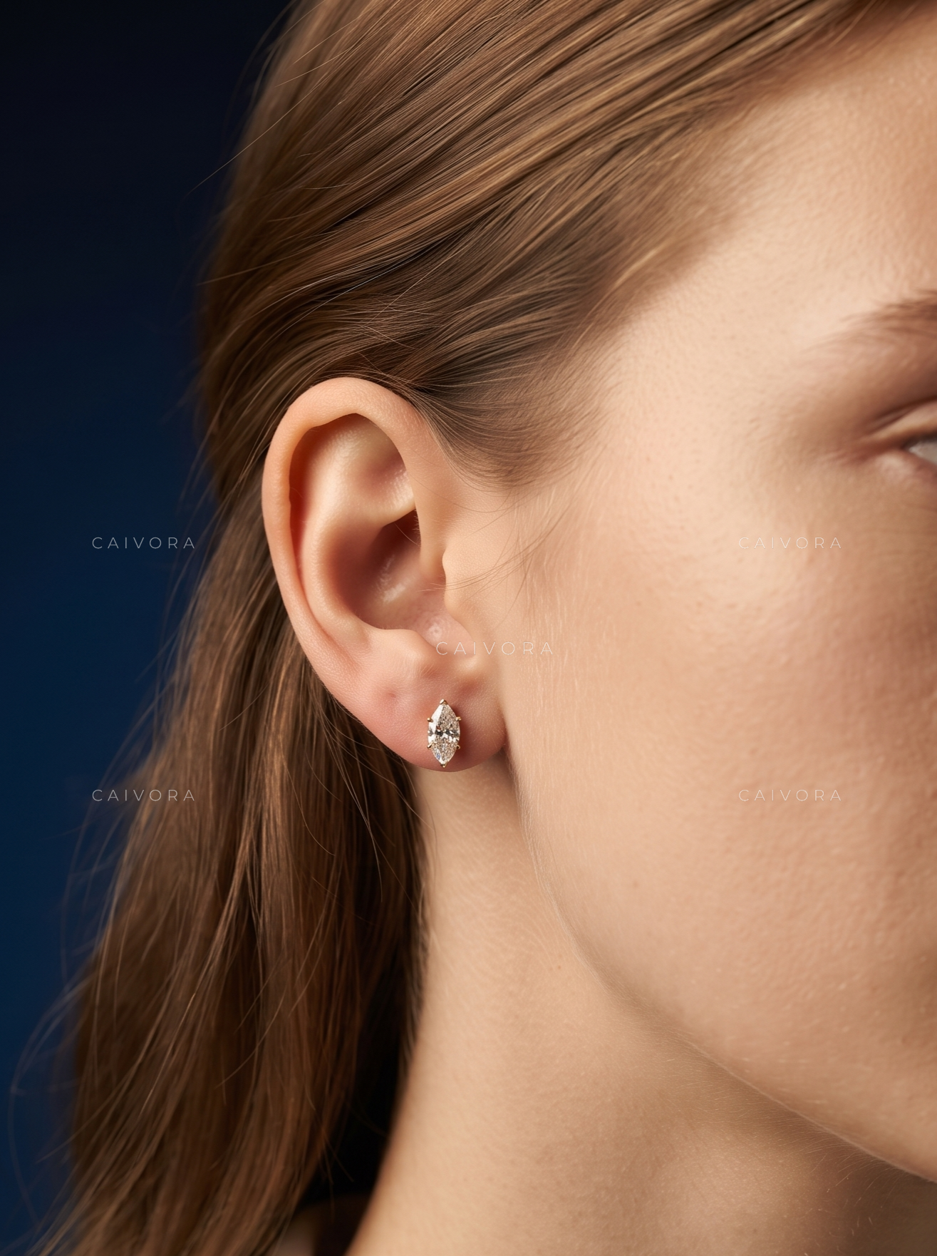 Regal Marquise Six-Prong Solitaire Studs