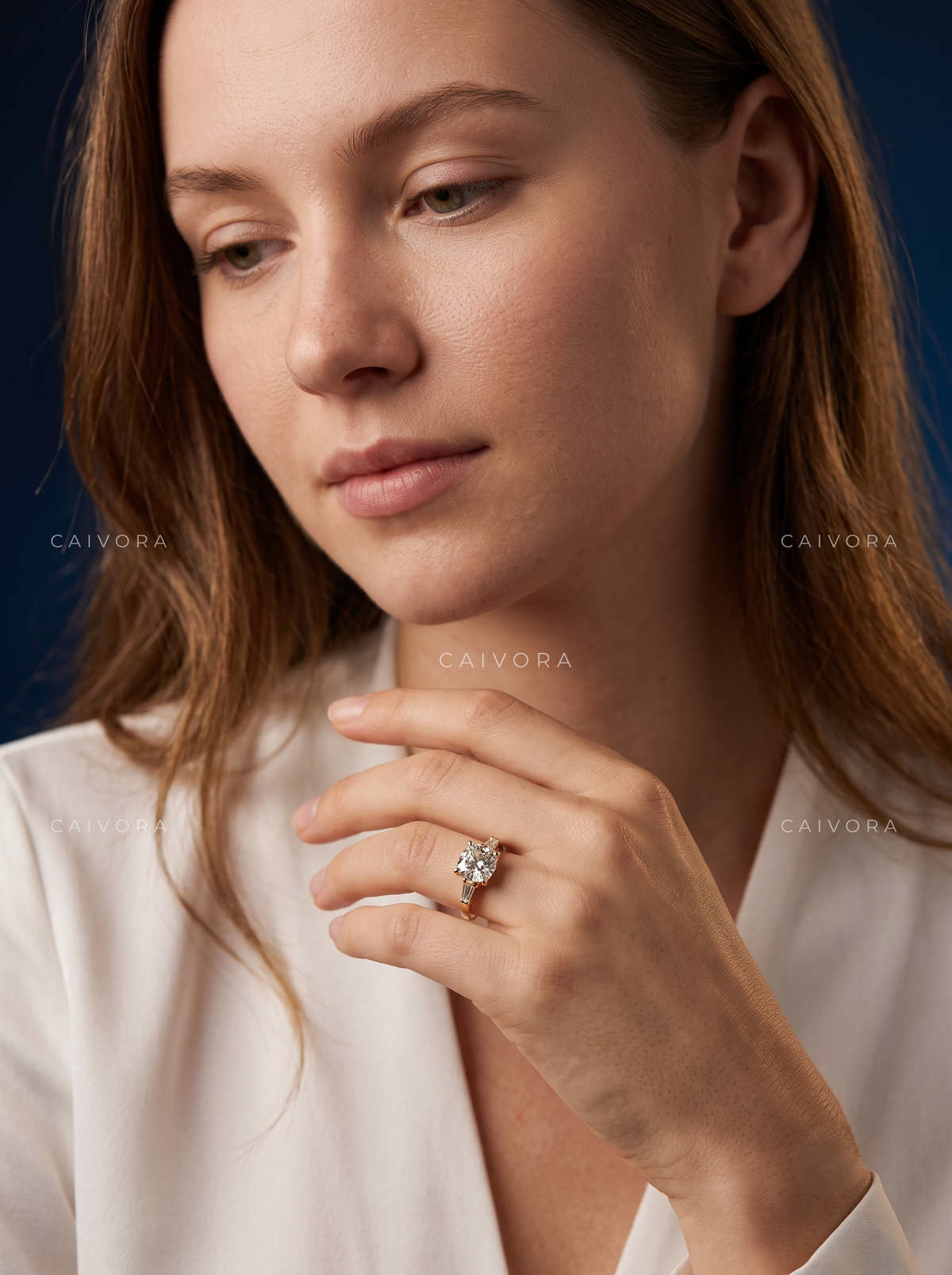 Soft Geometry with a Cushion Cut Center Diamond