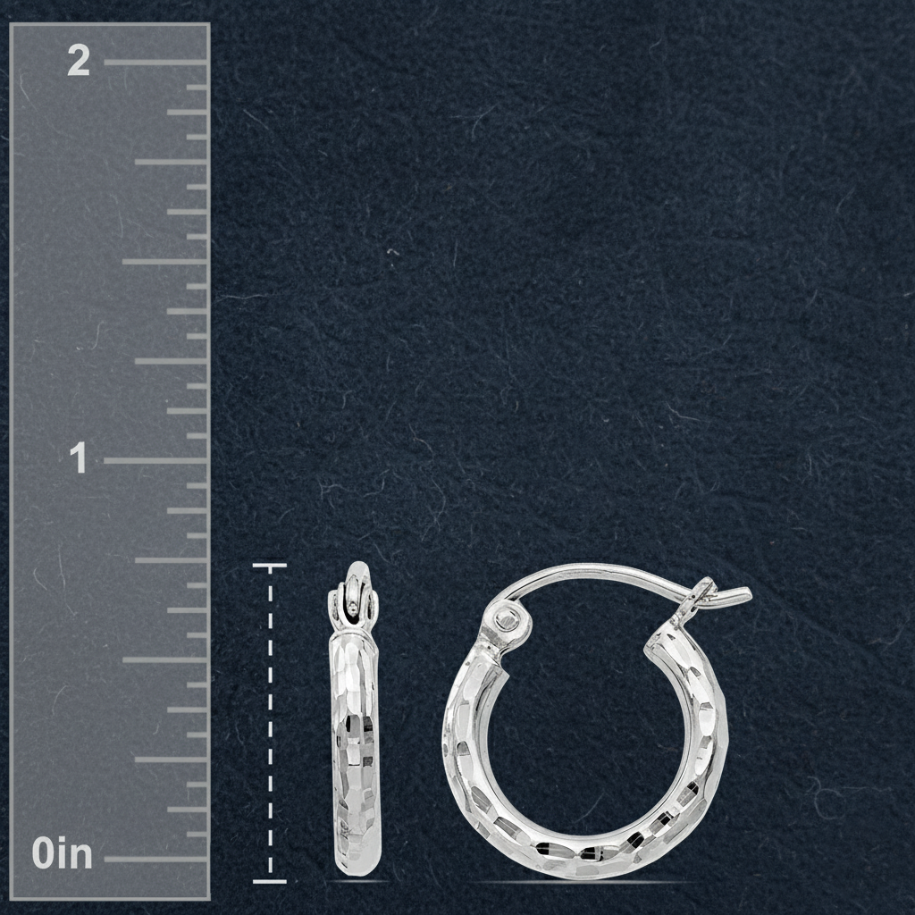 Sparkling Diamond Cut Hoop Earrings