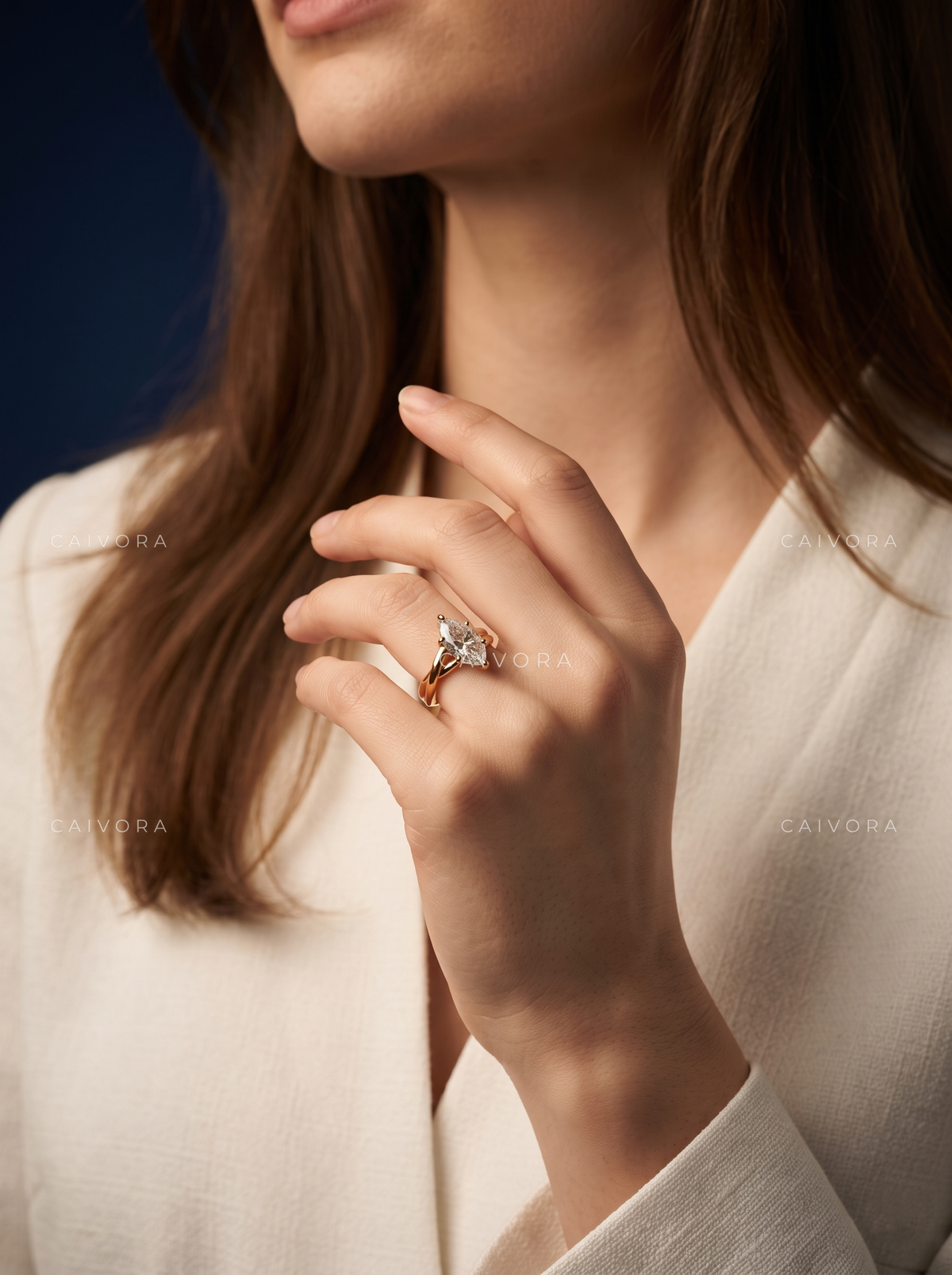Distinctive Geometry with a Hexagonal Marquise Center