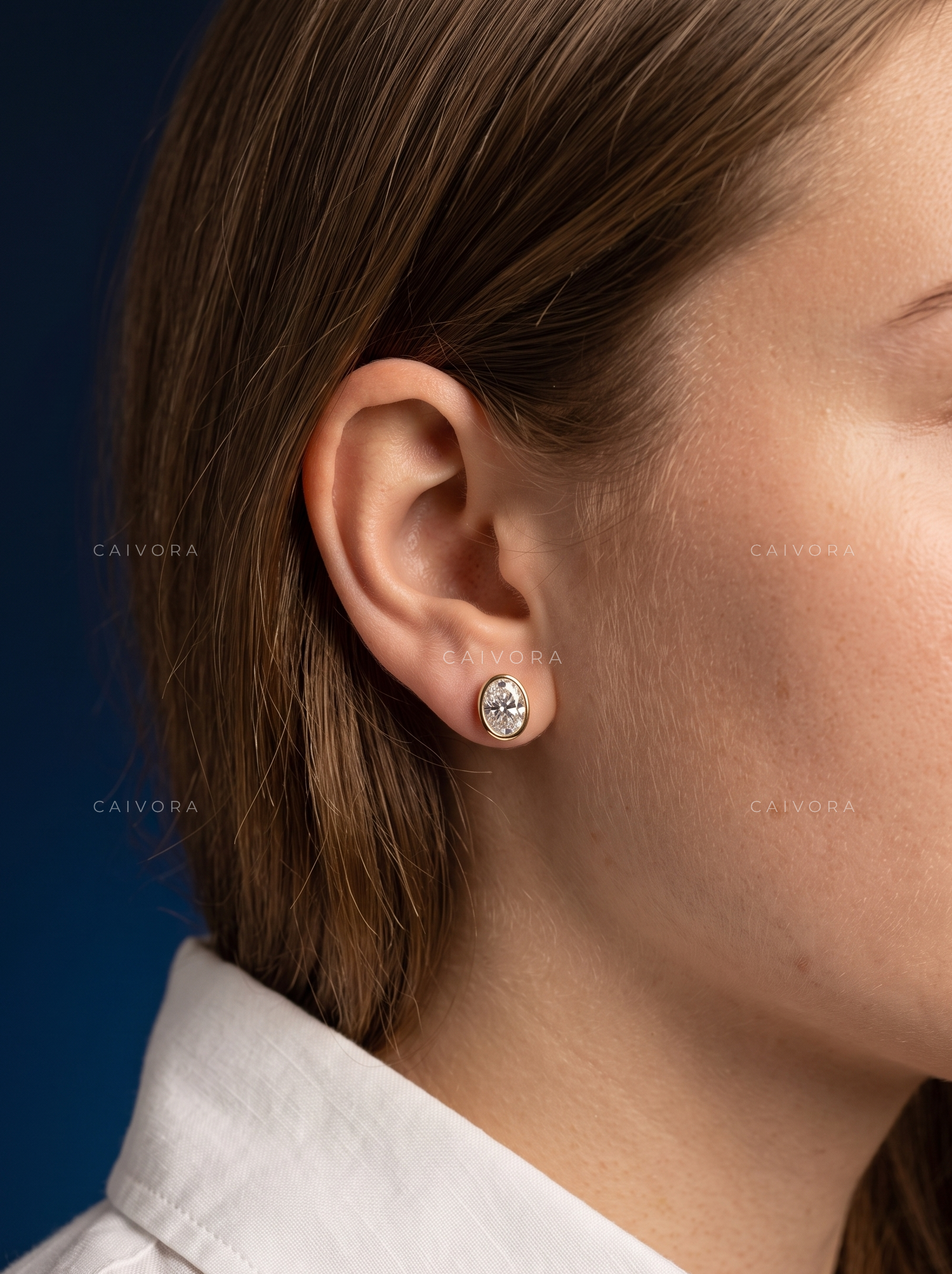 The Elara Oval Solitaire Studs