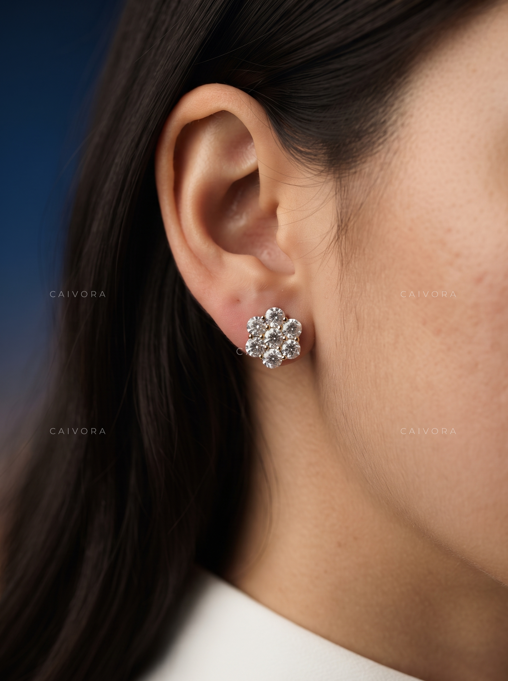 Radiant Petal Cluster Fine Jewelry Earrings