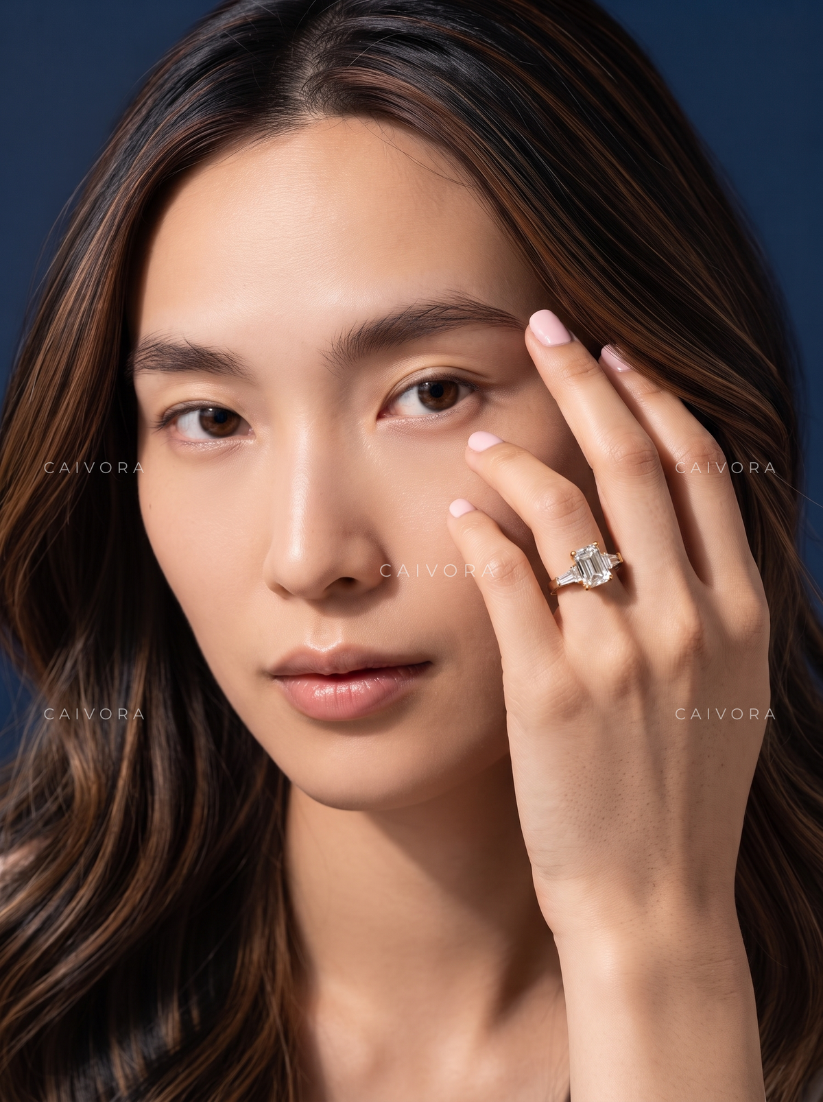 Modern Elegance Framed by Emerald Cut Brilliance