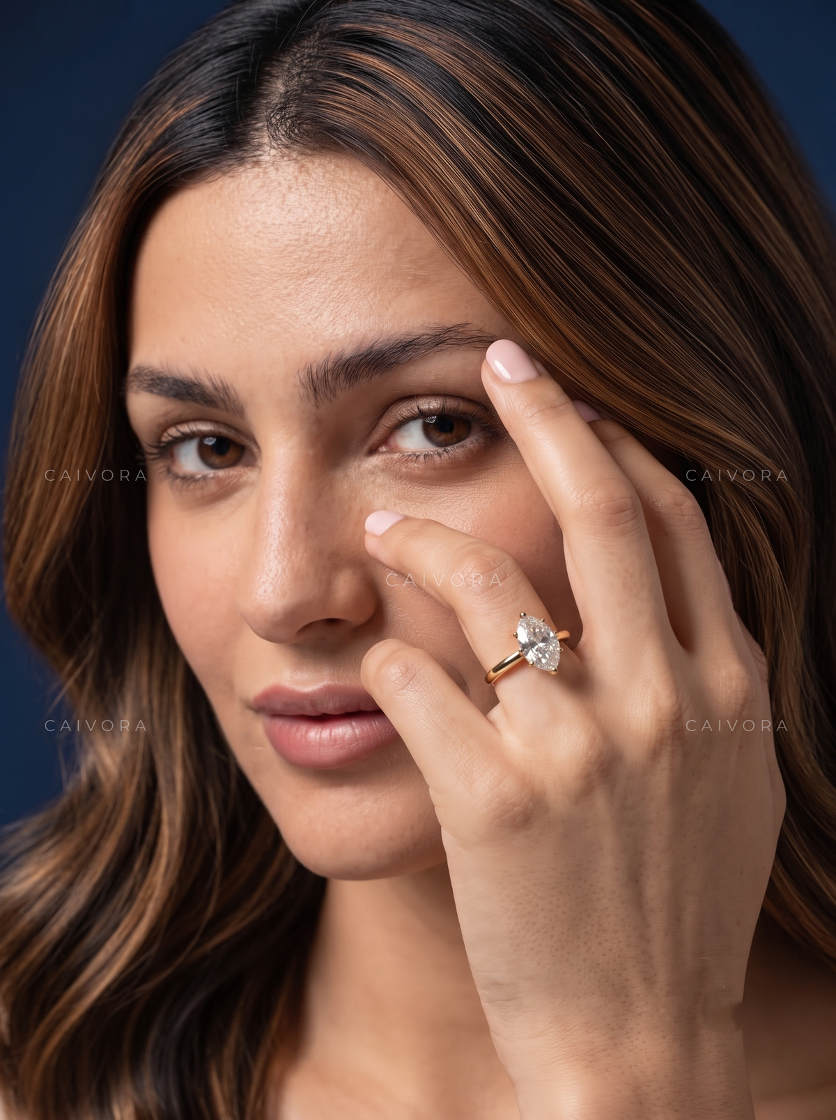 Dutch Marquise Cut Hidden Halo Pavé Tulip Engagement Ring