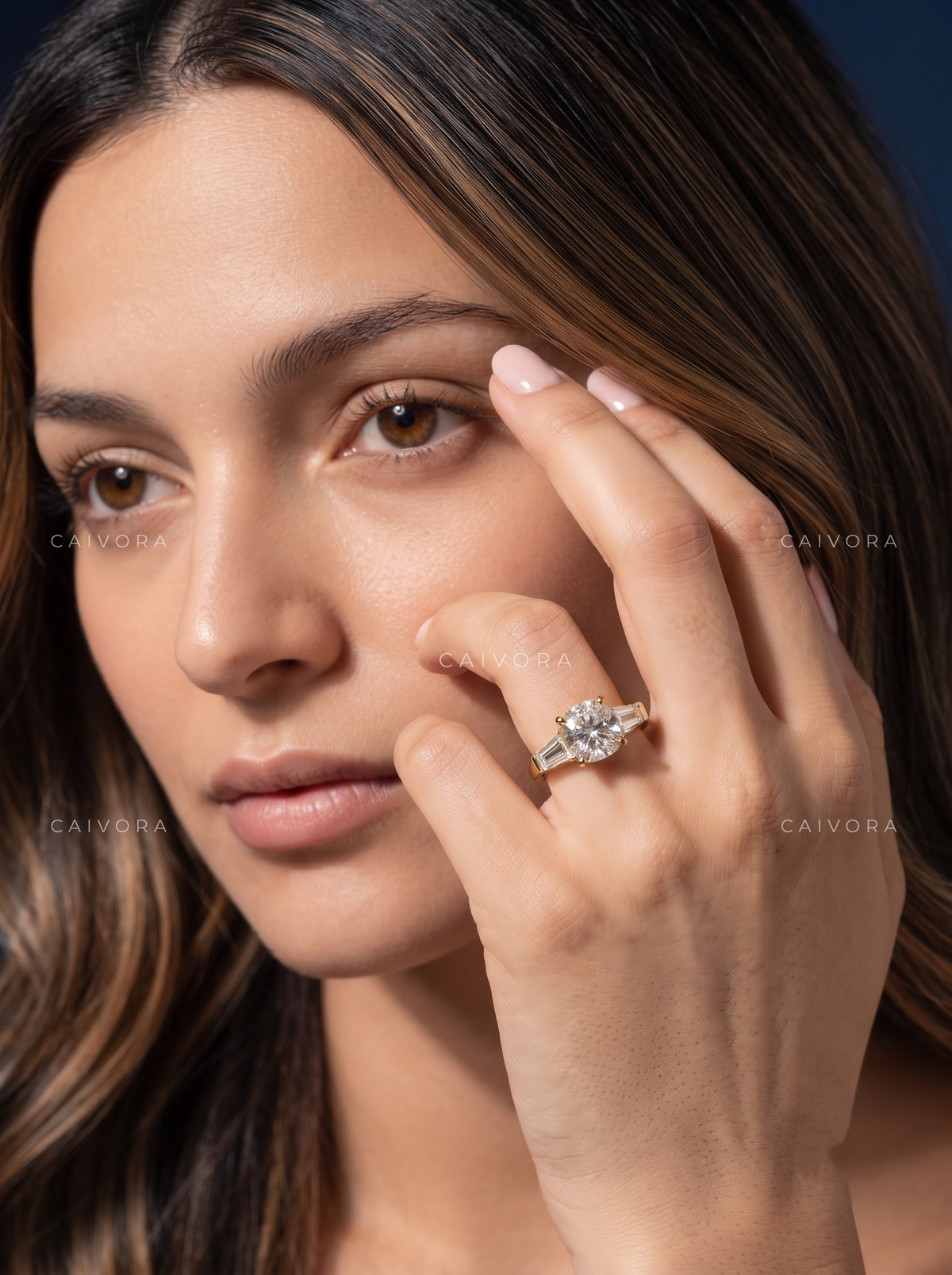 Soft Geometry with a Cushion Cut Center Diamond