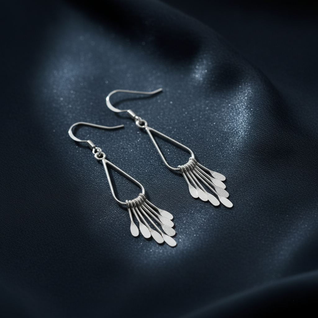 Cascading Fringe Design Earrings