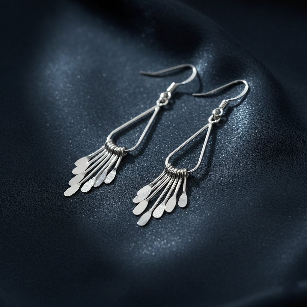 Cascading Fringe Design Earrings