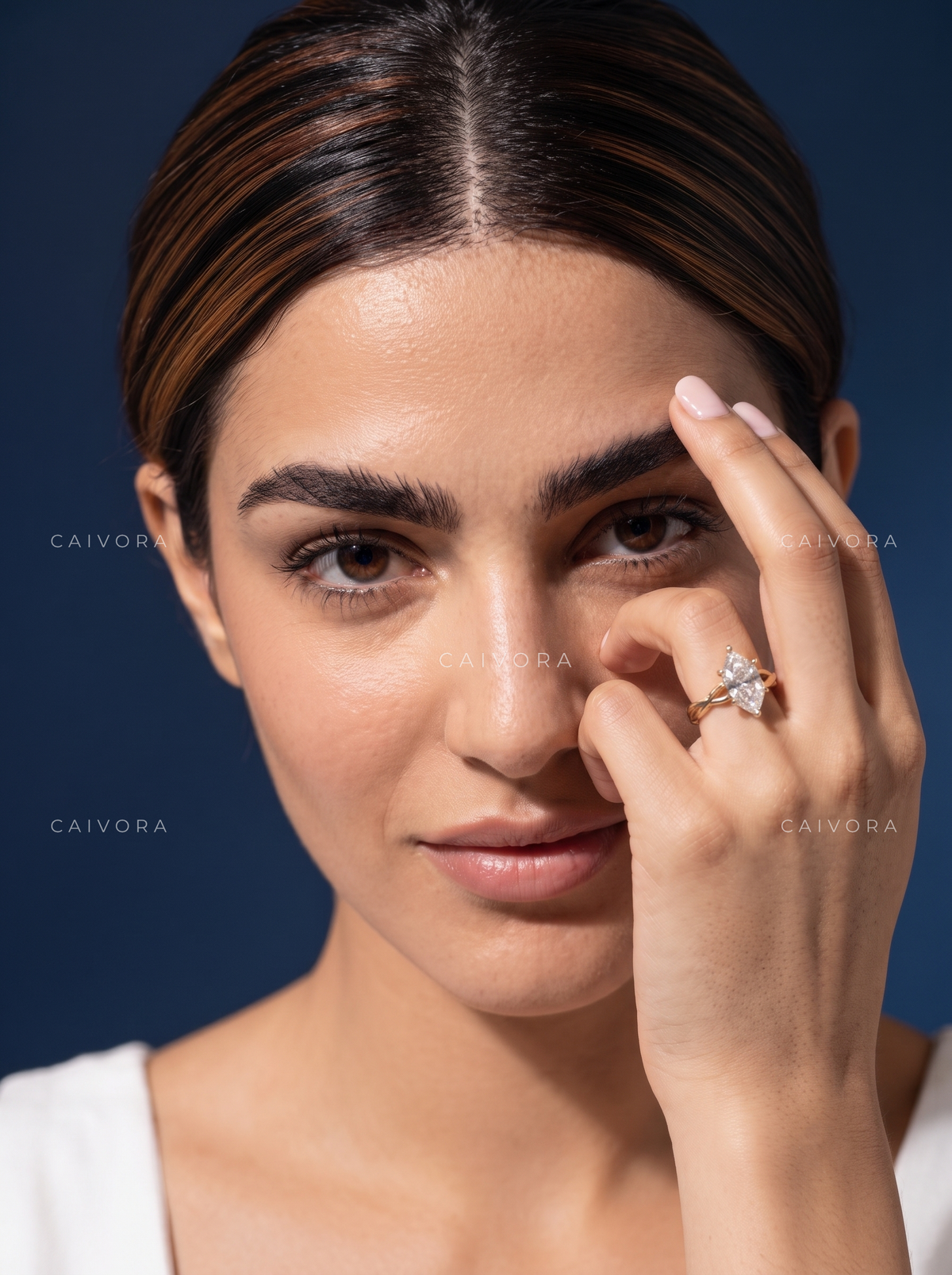 Distinctive Geometry with a Hexagonal Marquise Center