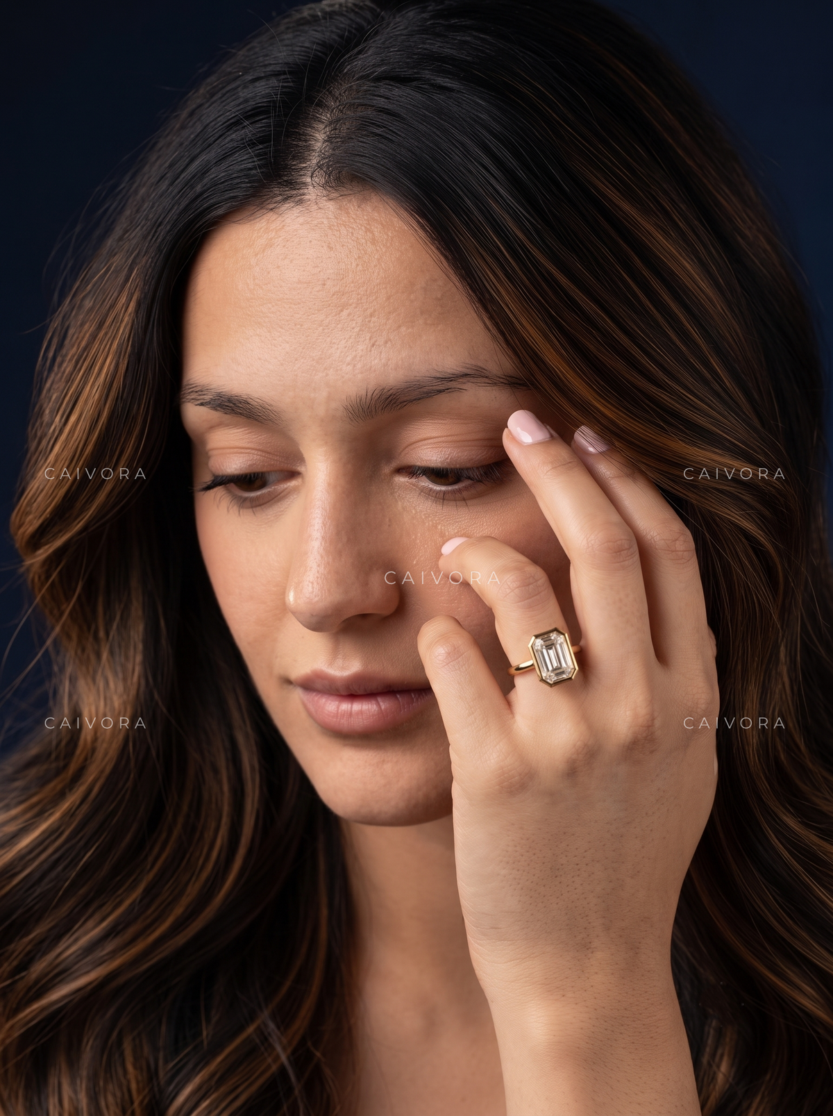 Sleek Sophistication with an Emerald Cut Hidden Halo
