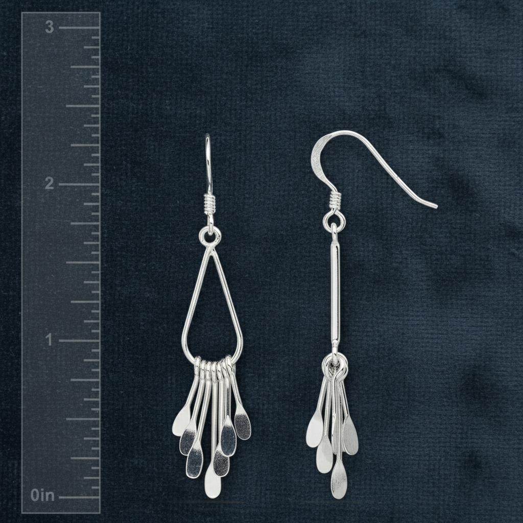 Cascading Fringe Design Earrings