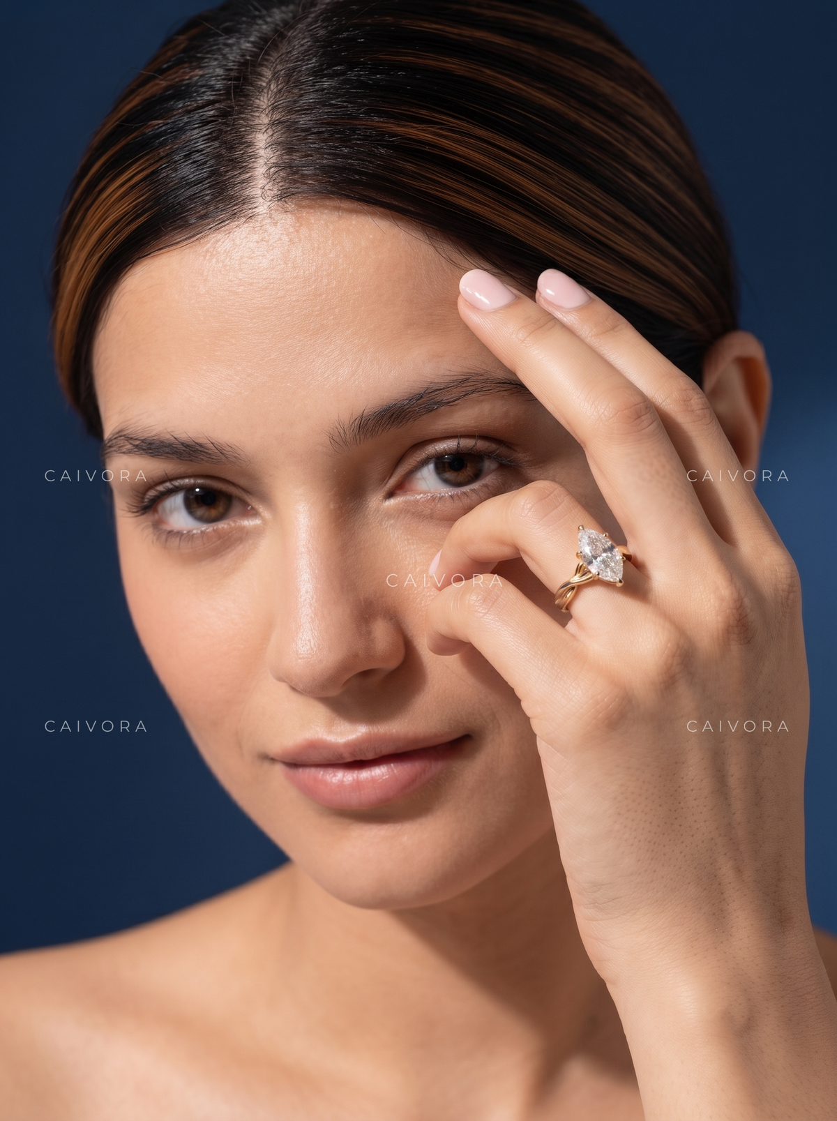 Timeless Elegance with a Marquise Cut Center Diamond