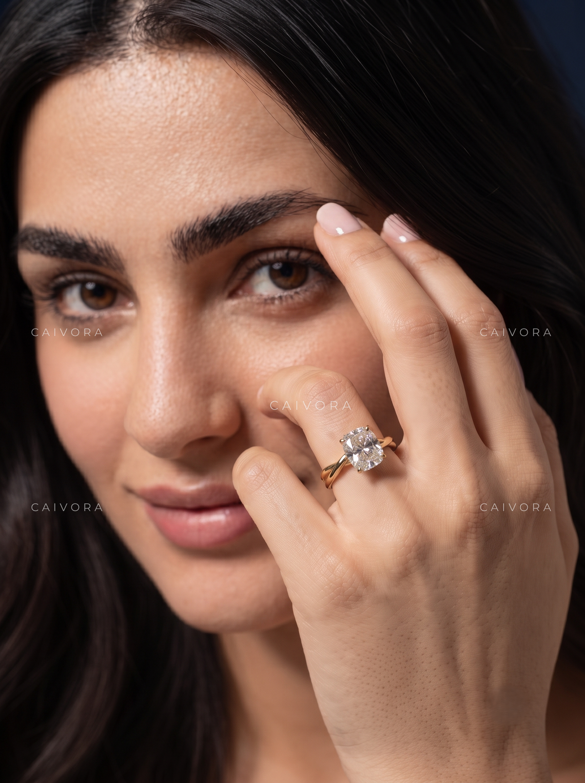 Heritage Bloom Kosina Engagement Ring Featuring a Cushion Cut Diamond