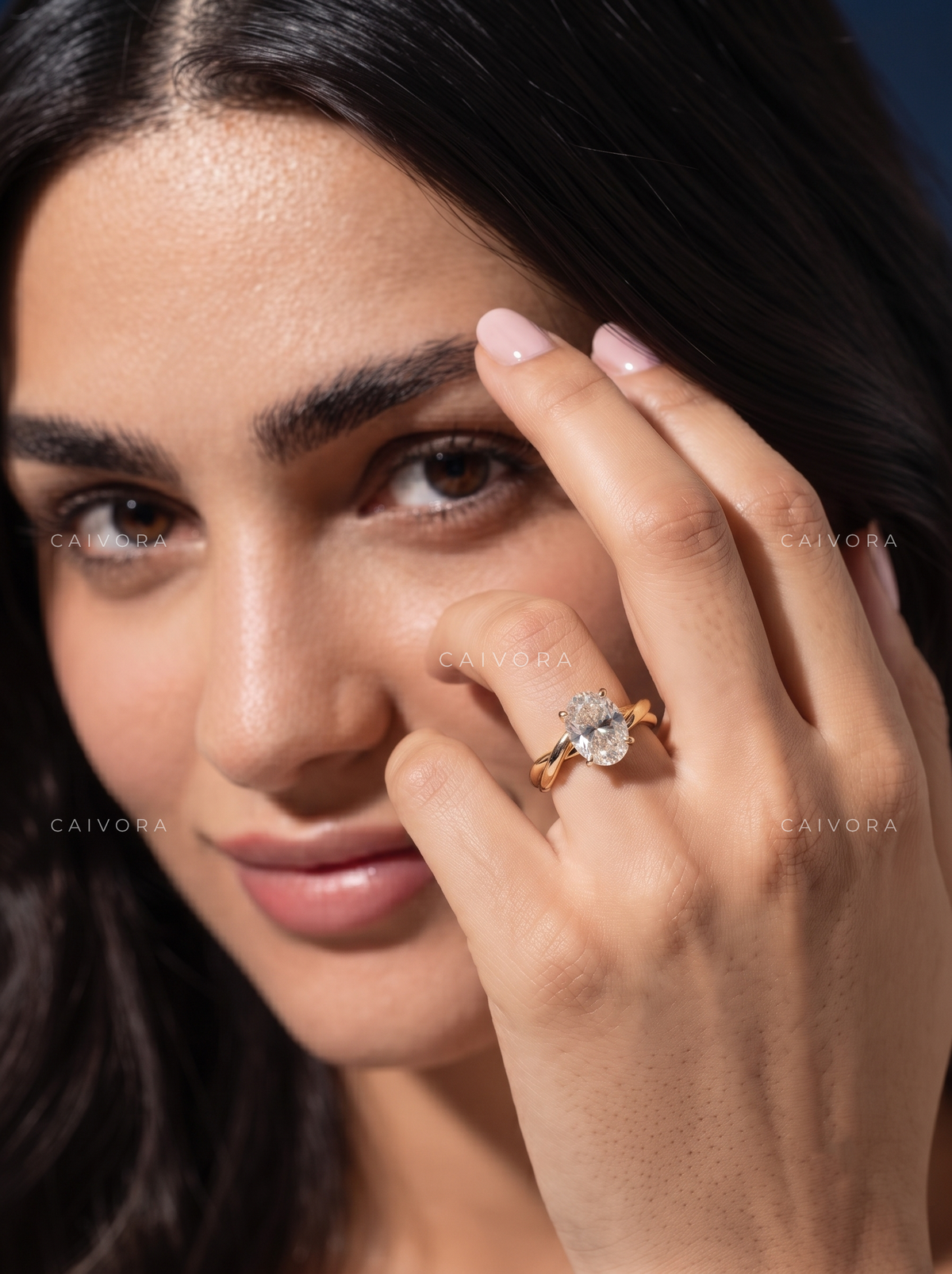 Timeless Grace Shaped Around an Oval Cut Diamond