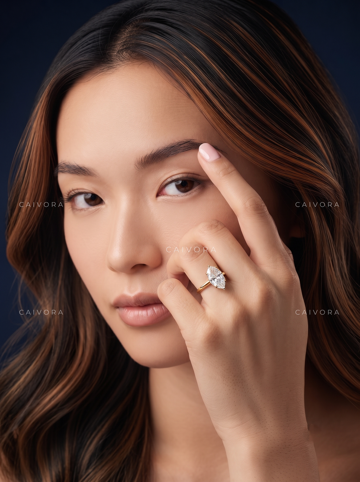 Marquise Cut Four Prong Solitaire Engagement Ring