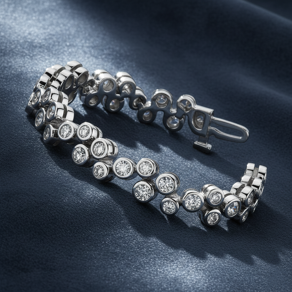 Playful Diamond Bubble Style Bracelet