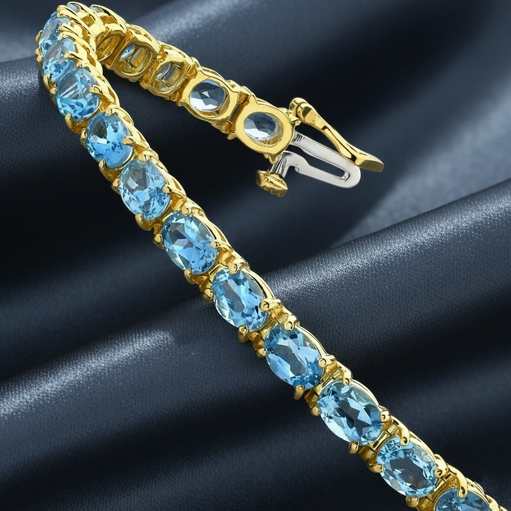 Elegant Yellow Gold Gemstone Bracelet