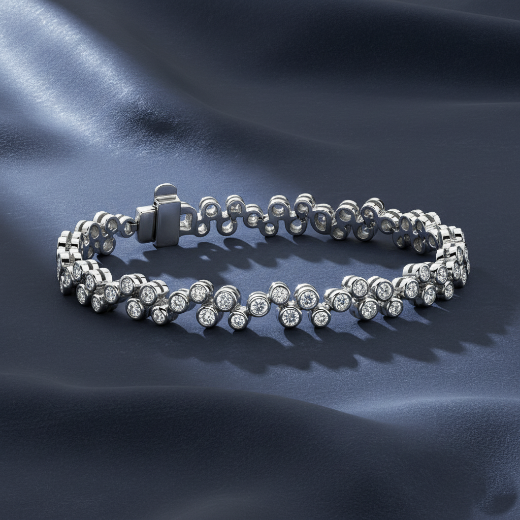 Playful Diamond Bubble Style Bracelet