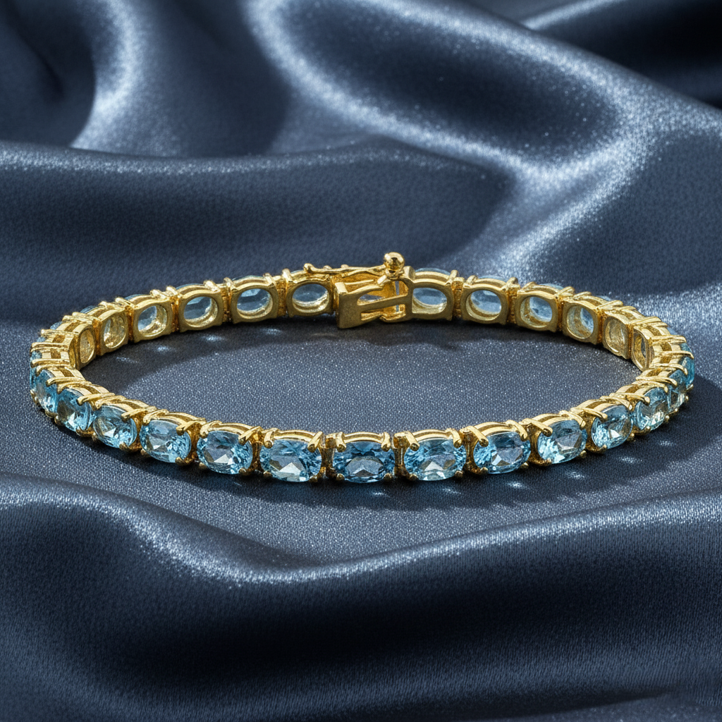 Elegant Yellow Gold Gemstone Bracelet