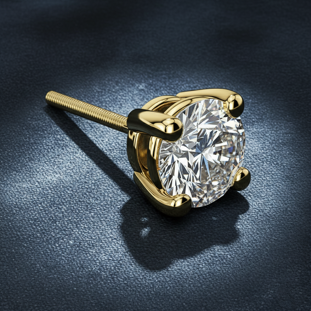 Timeless Gold Solo Diamond Earring