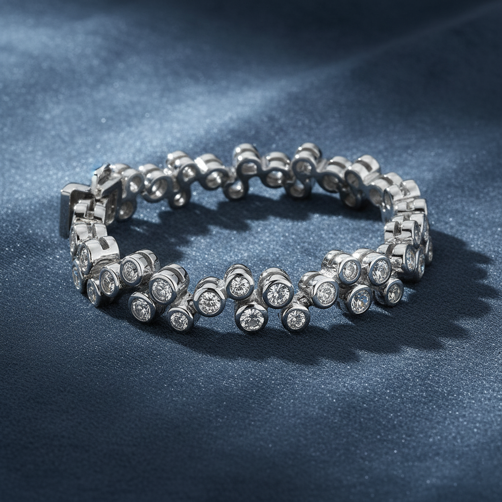 Playful Diamond Bubble Style Bracelet