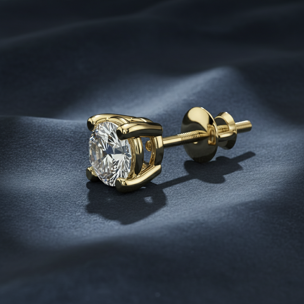 Timeless Gold Solo Diamond Earring