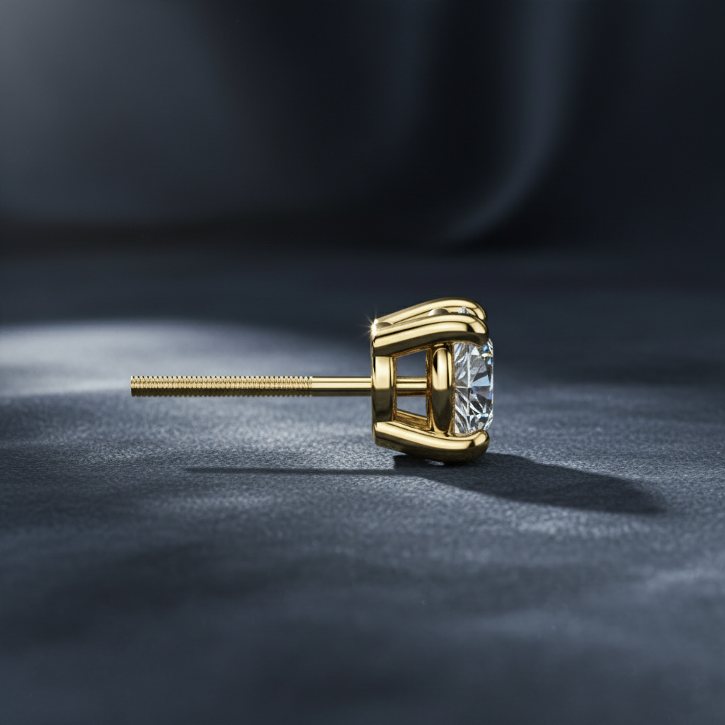 Timeless Gold Solo Diamond Earring