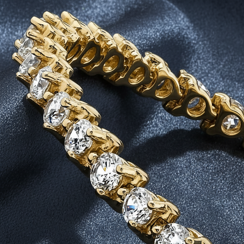 Classic Round Cut Diamond Line Bracelet