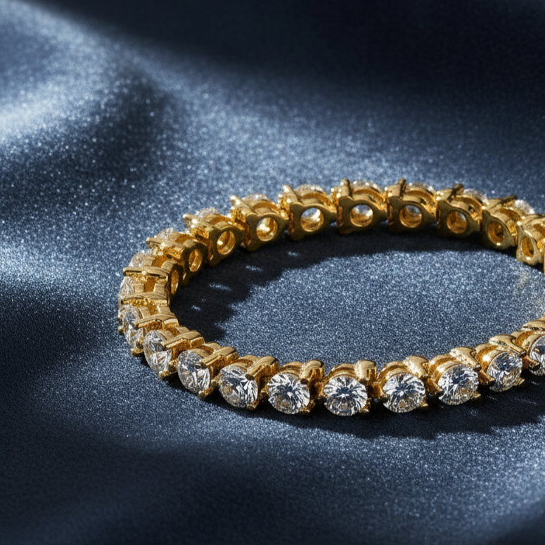 Classic Round Cut Diamond Line Bracelet