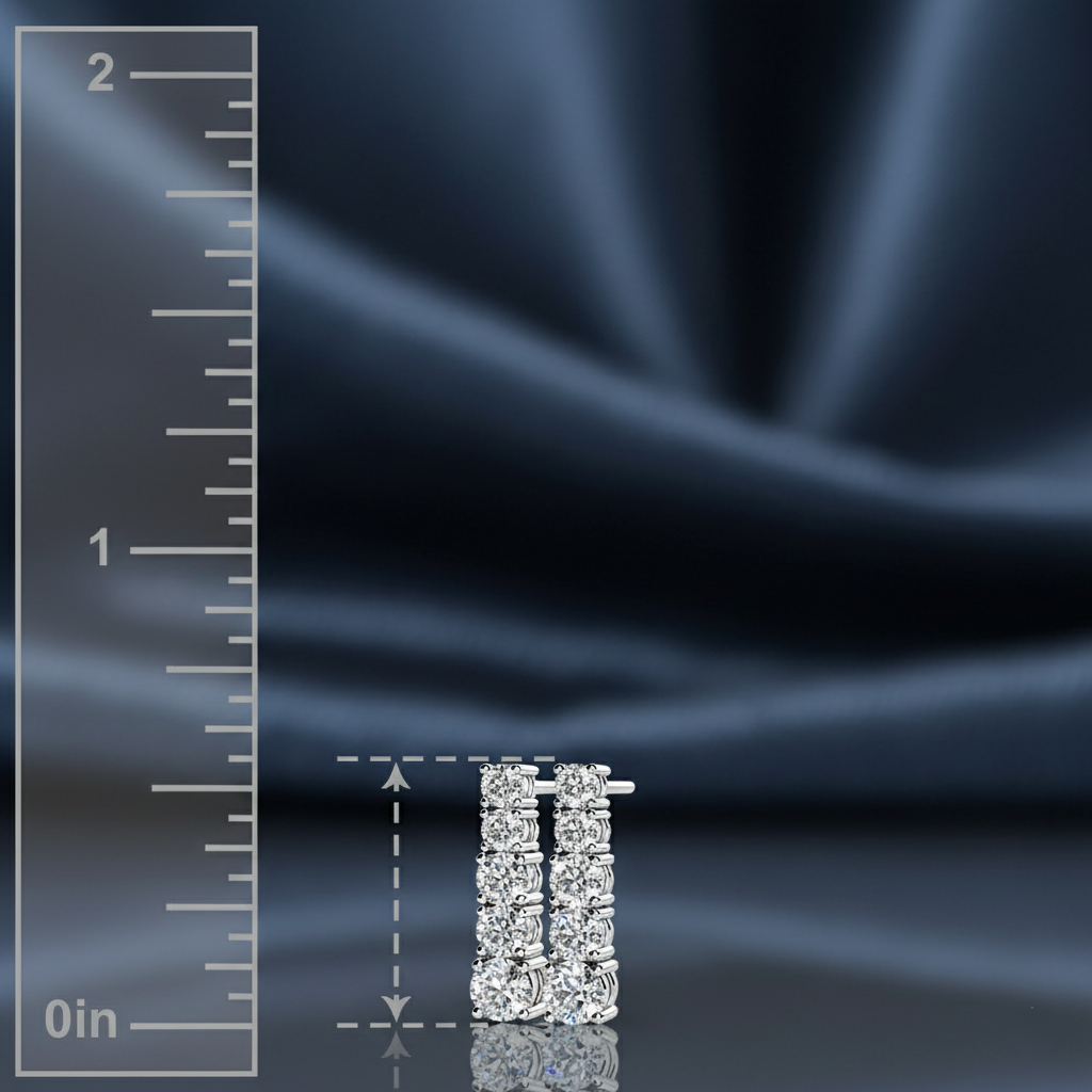 Glistening Five-Stone Drop Earrings