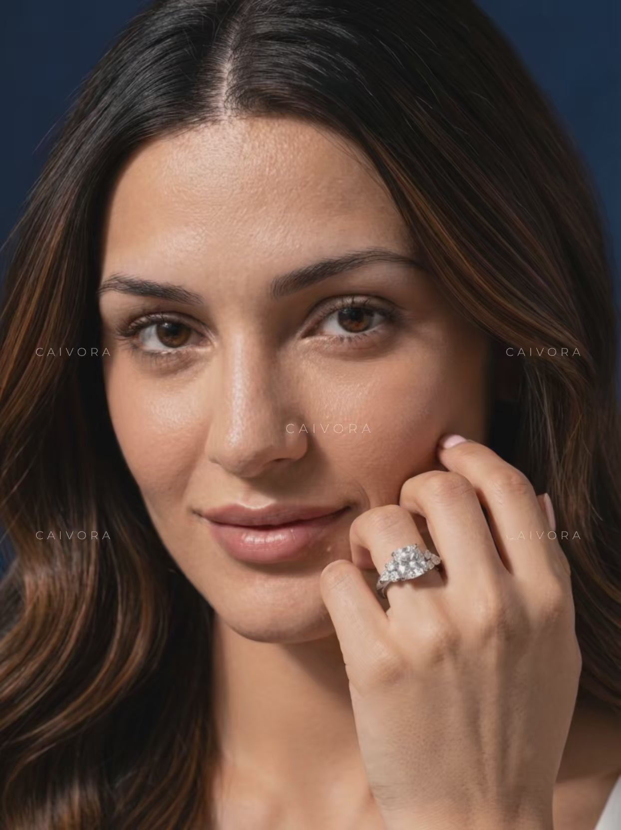 Latin-Inspired Diamond Engagement Ring Featuring an Asscher Cut Center