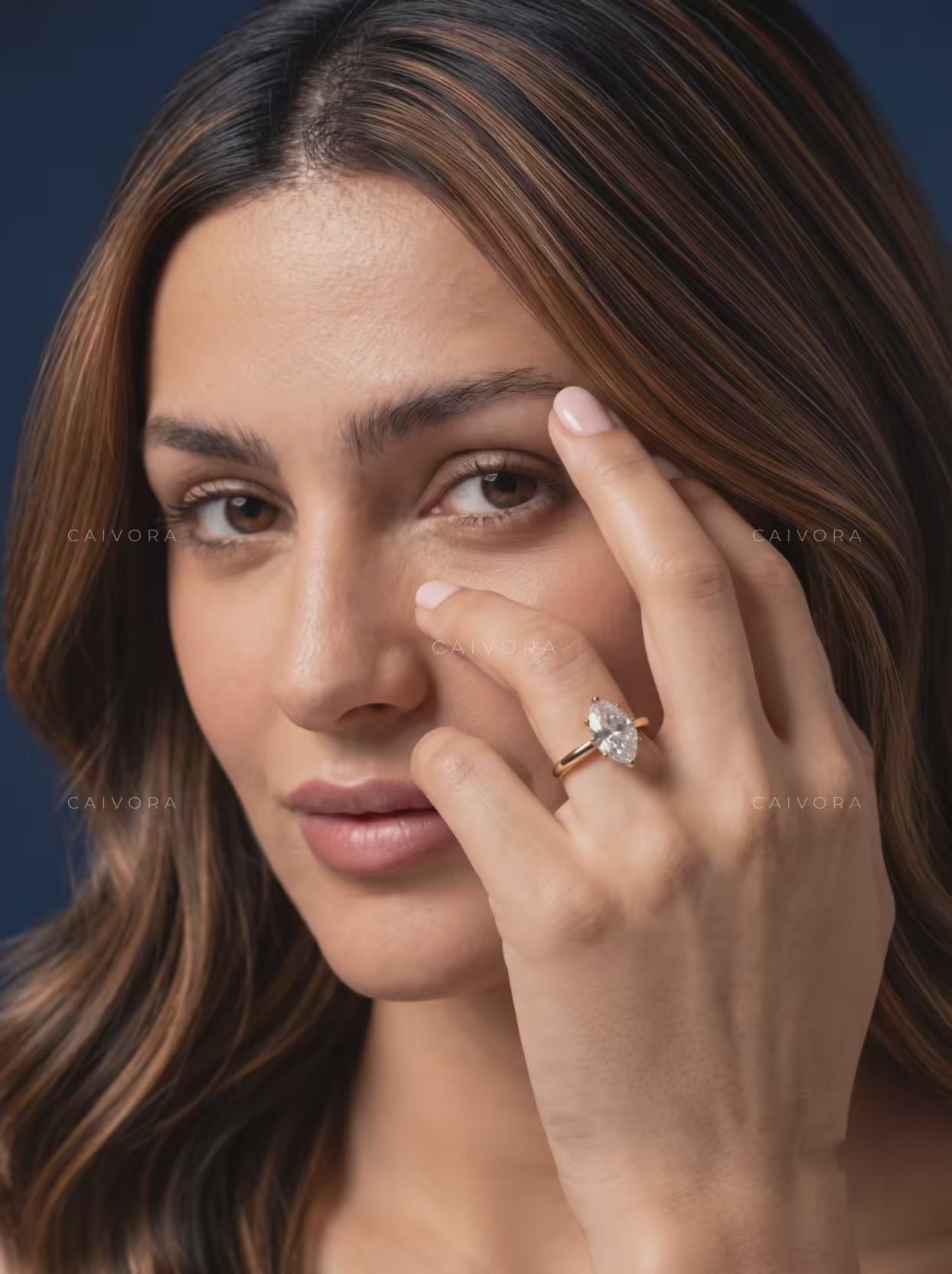 Dutch Marquise Cut Hidden Halo Pavé Tulip Engagement Ring