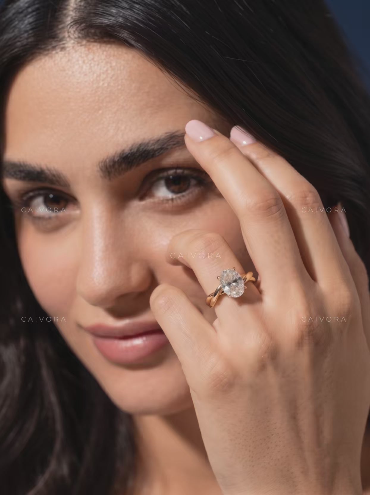 Timeless Grace Shaped Around an Oval Cut Diamond