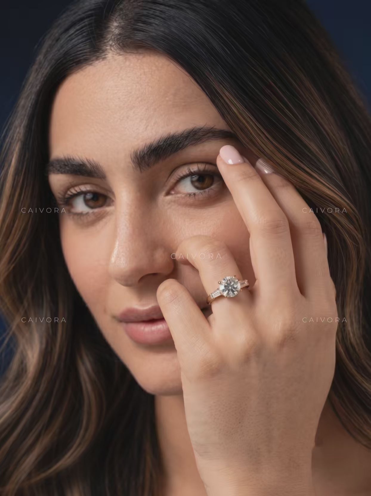 Classic Brilliance with a Geometric Diamond Frame