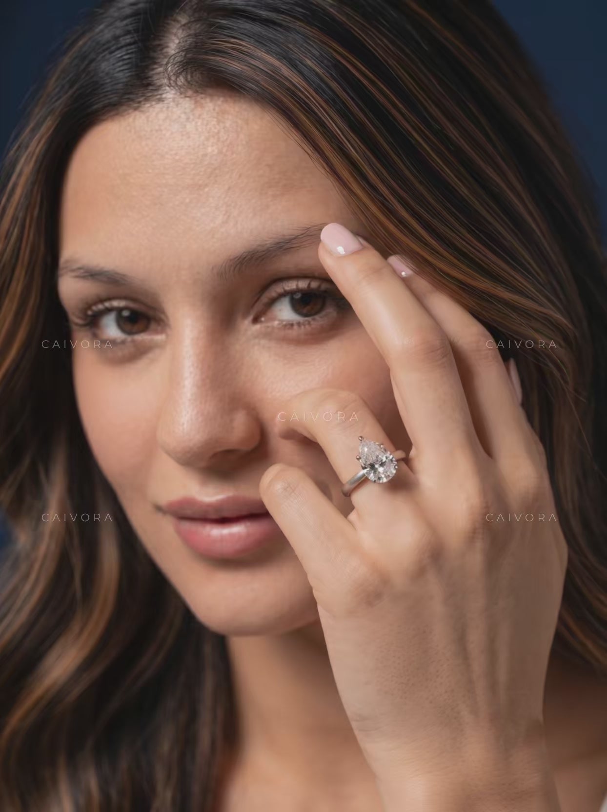 Pear Cut Four Prong Solitaire Engagement Ring