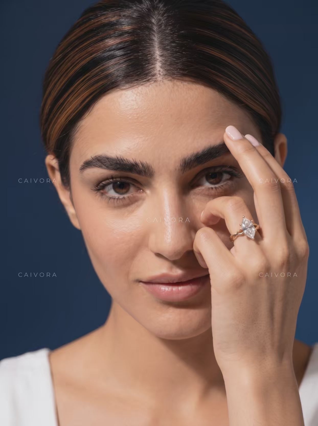 Distinctive Geometry with a Hexagonal Marquise Center