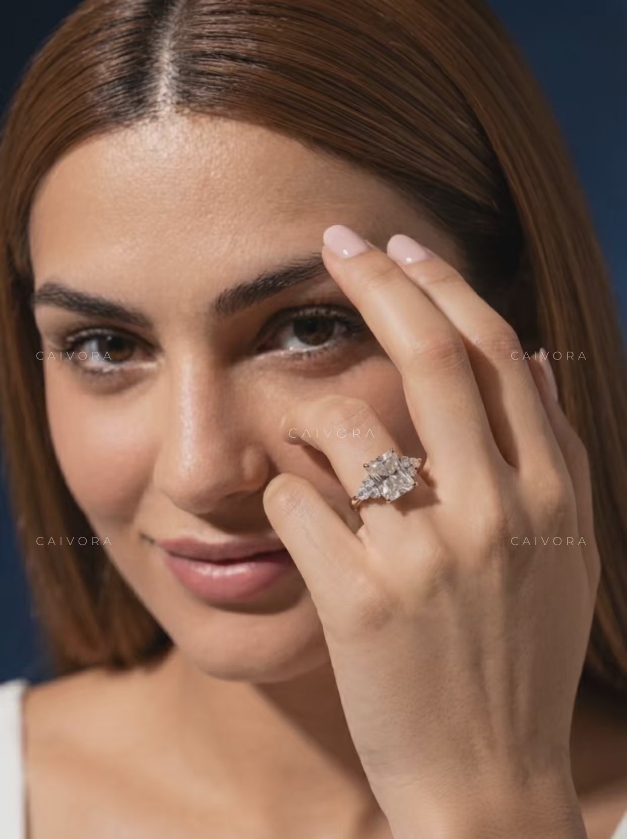 Latin-Inspired Engagement Ring with a Cushion Cut Center Diamond