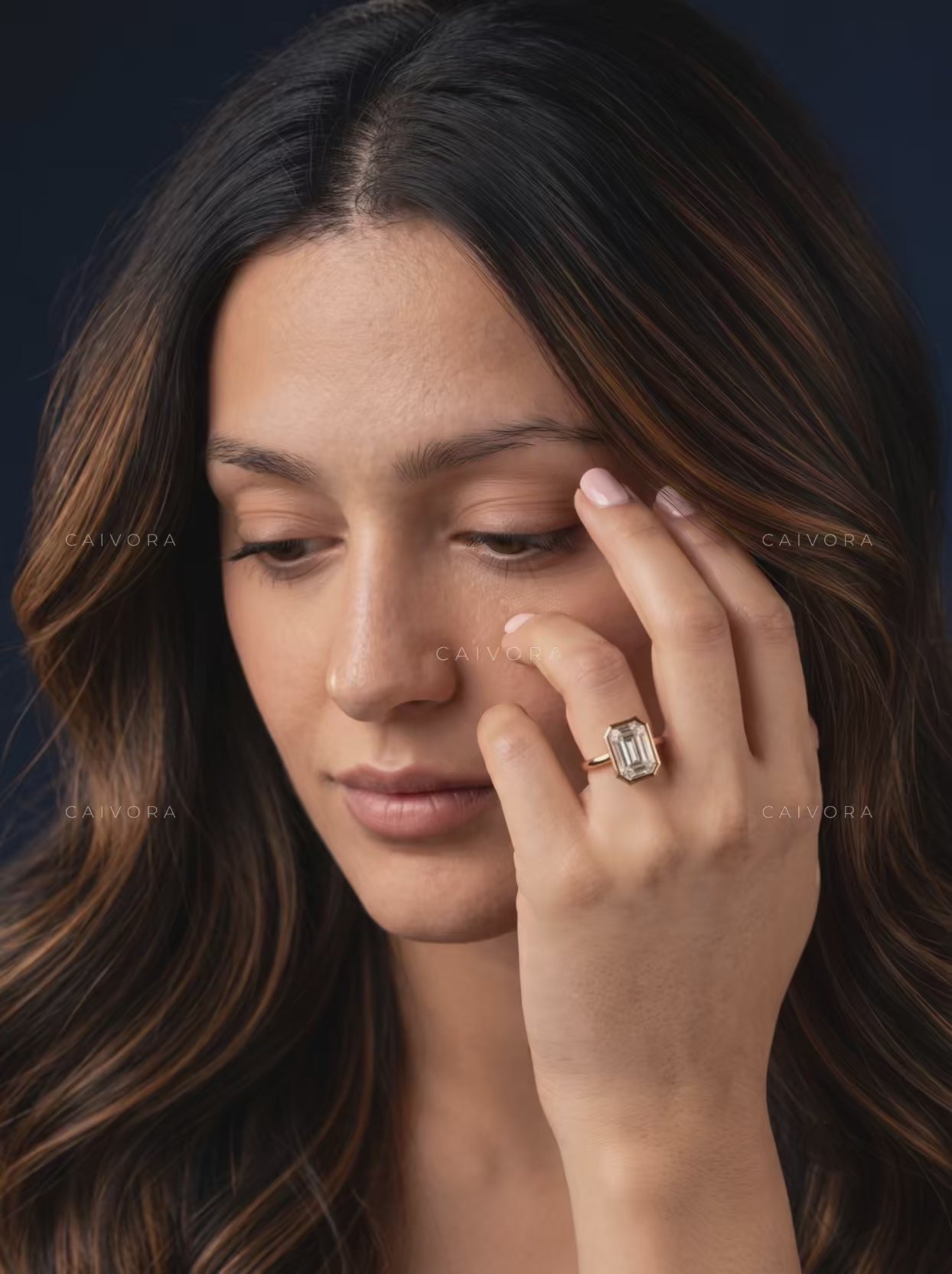 Sleek Sophistication with an Emerald Cut Hidden Halo