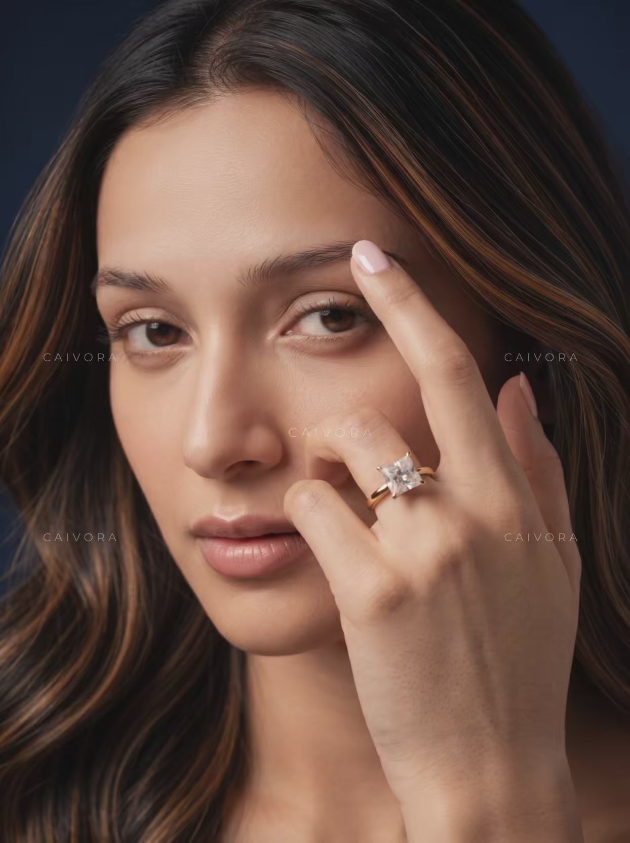 Princess Cut Four Prong Solitaire Engagement Ring